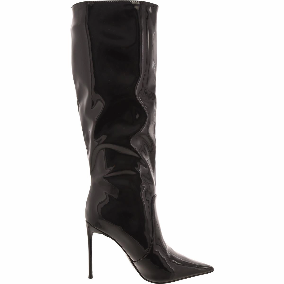 Panther Womens Patent Solid Knee-High Boots
