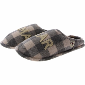 Papa Bear Scuff Mens Faux Fur Slip On Loafer Slippers Mens Slippers clearance sale