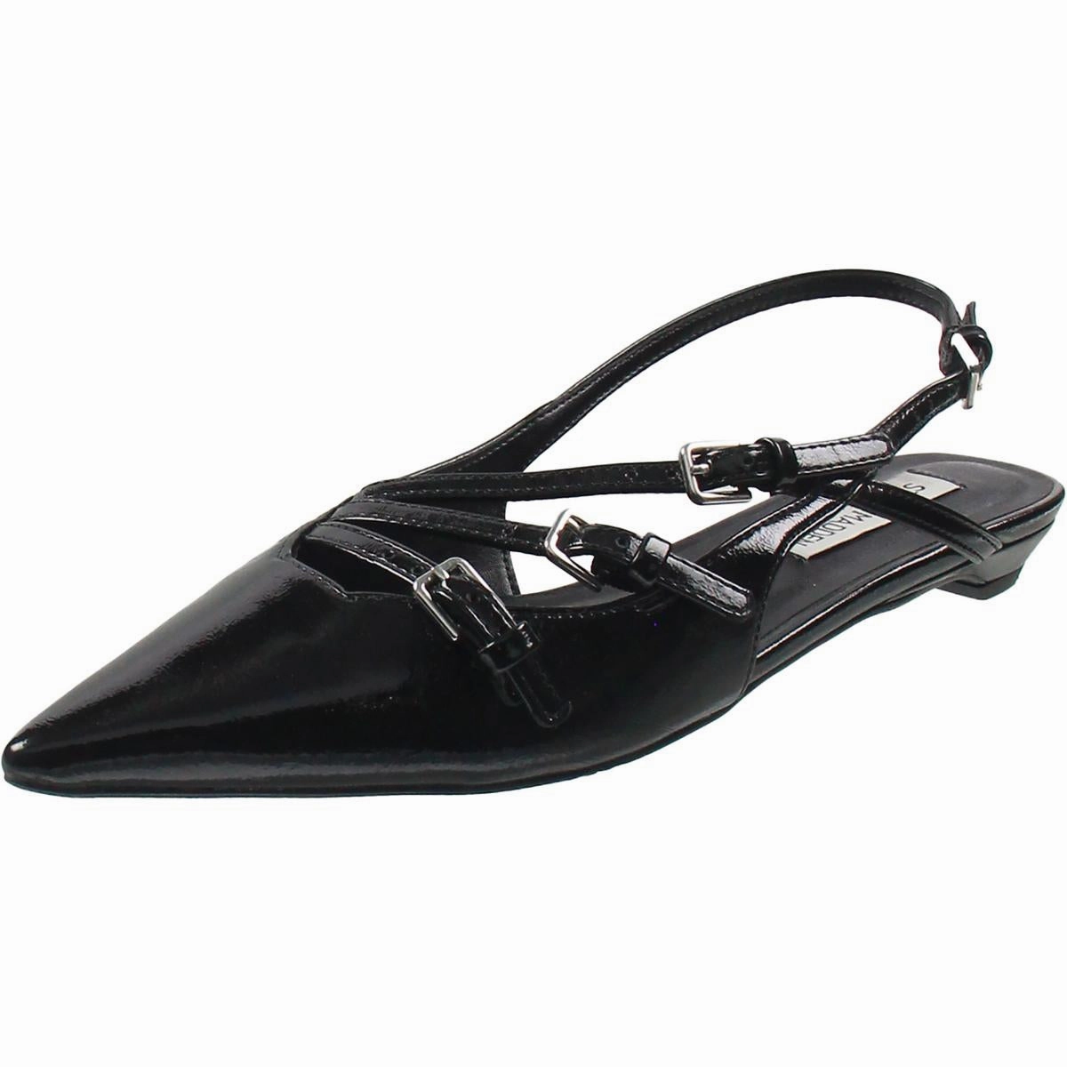 Peony Womens Strappy Leather Slingback Slippers
