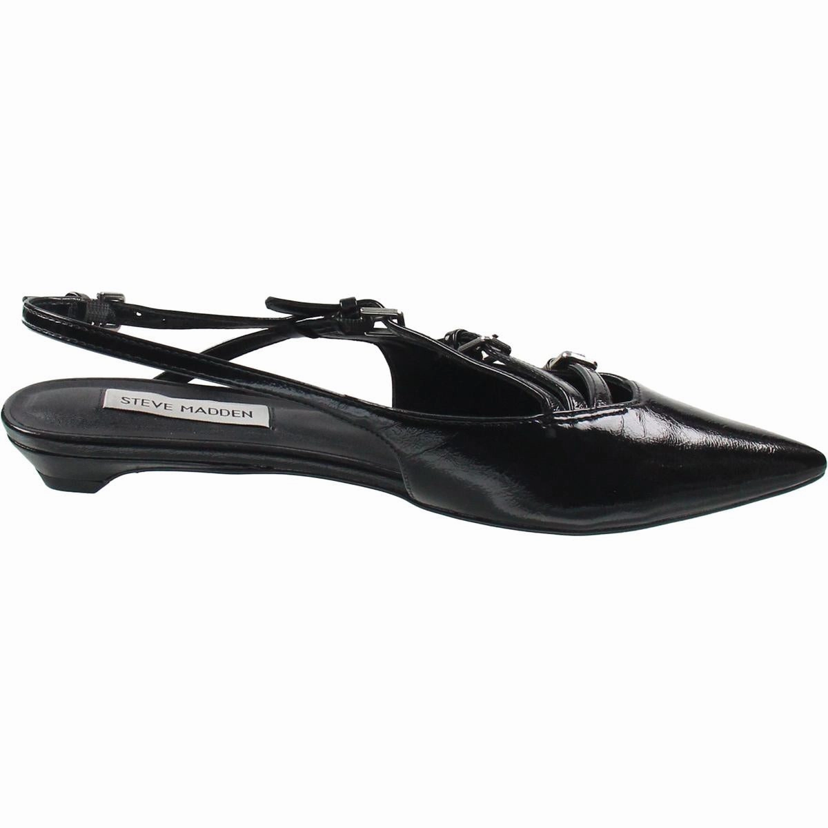 Peony Womens Strappy Leather Slingback Slippers