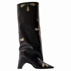 Petal Bridge Boots - Coperni - Leather - Black Sale on Womens Trendy Boots