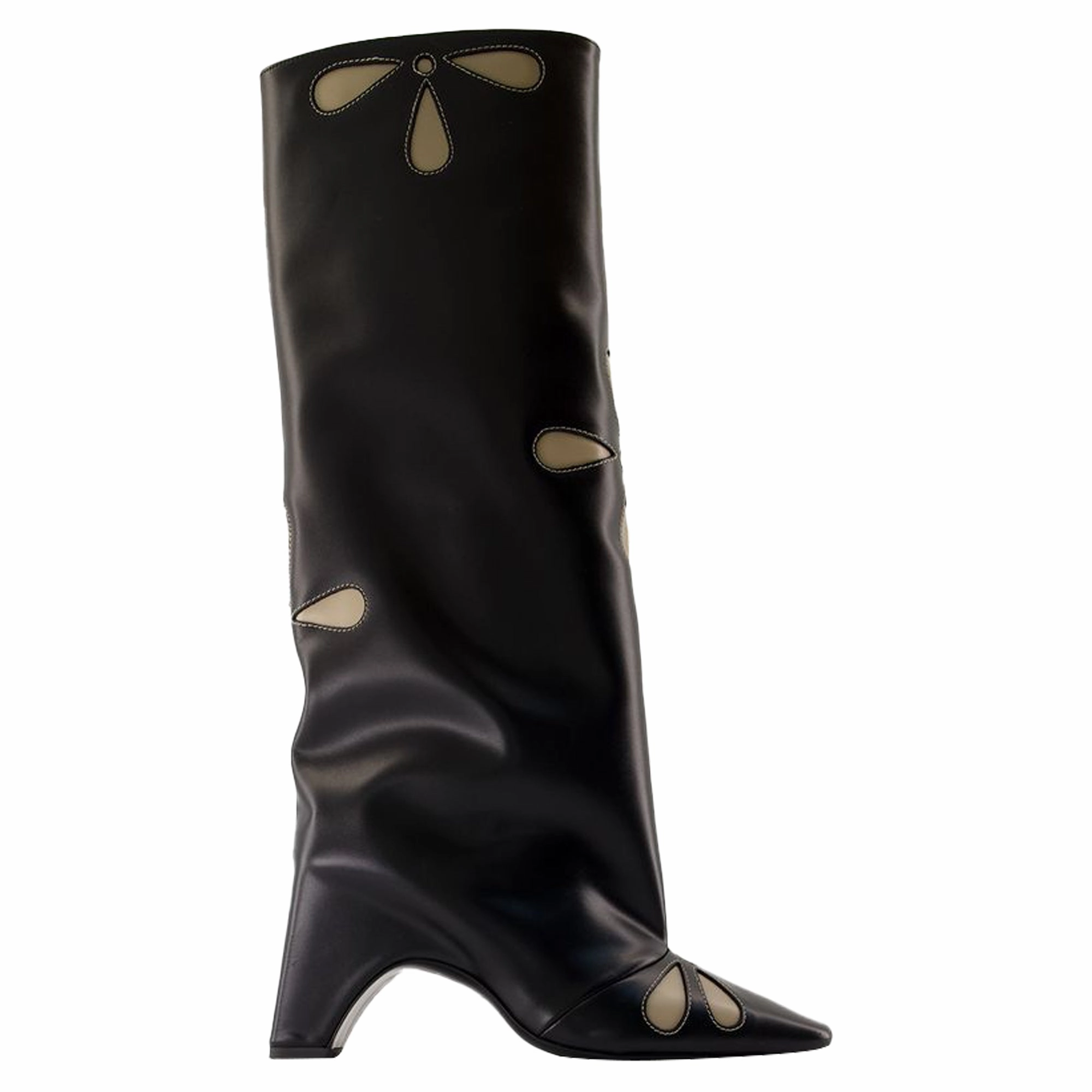 Petal Bridge Boots - Coperni - Leather - Black Sale on Womens Trendy Boots