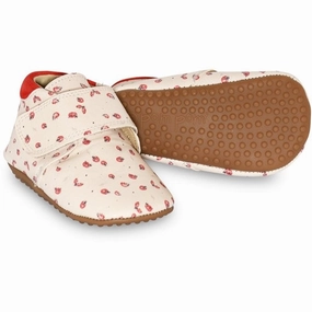 Pom Pom Indoor Shoe Velcro Ladybird House Slippers for Kids on sale