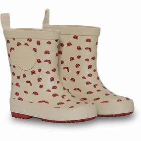 Pom Pom Rubber Boot Ladybird Kids Rain Boots with free shipping