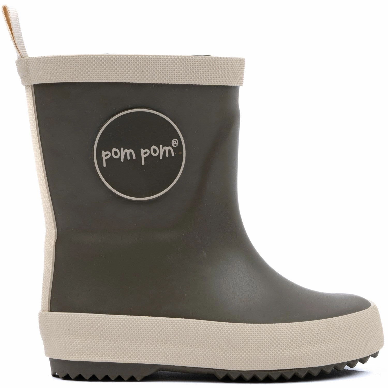 Pom Pom Rubber Boots Hunter Green Kids Rain Boots with free shipping