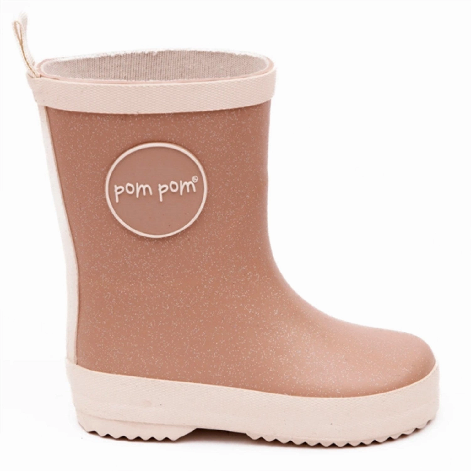 Pom Pom Rubber Boots Rose Glitter Kids Rain Boots with free shipping
