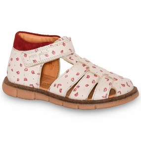 Pom Pom Sandal Classic Velcro Ladybird Kids Closed Toe Sandals promo