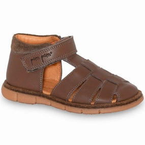 Pom Pom Sandal Classic Velcro Latte Kids Closed Toe Sandals promo
