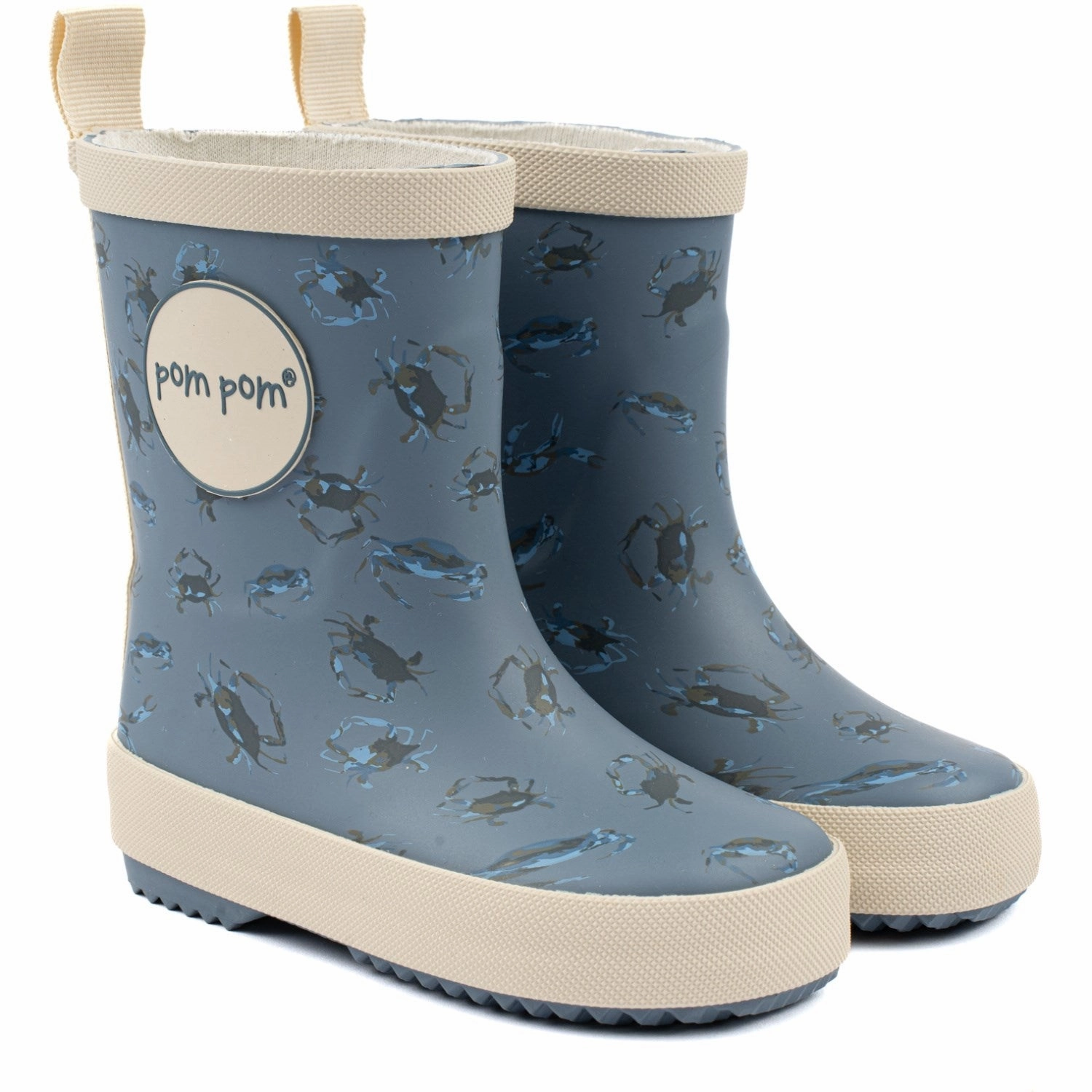 Pom Pom Sea AOP Rubber Boot AOP Kids Rain Boots with free shipping