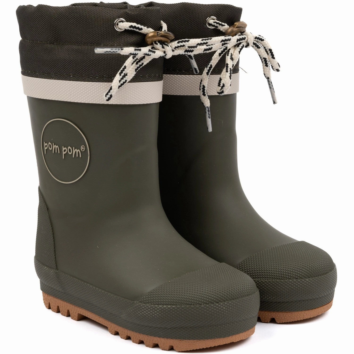 Pom Pom Thermo Rubber Boots Hunter Green Kids Thermo Boots discount price