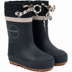 Pom Pom Thermo Rubber Boots Navy Kids Thermo Boots discount price