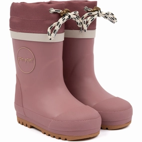 Pom Pom Withered Rose GumBoots Thermo Kids Thermo Boots discount price