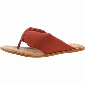 Poppy Womens Faux Leather Slip On Slide Sandals Womens Flat Sandals clearance