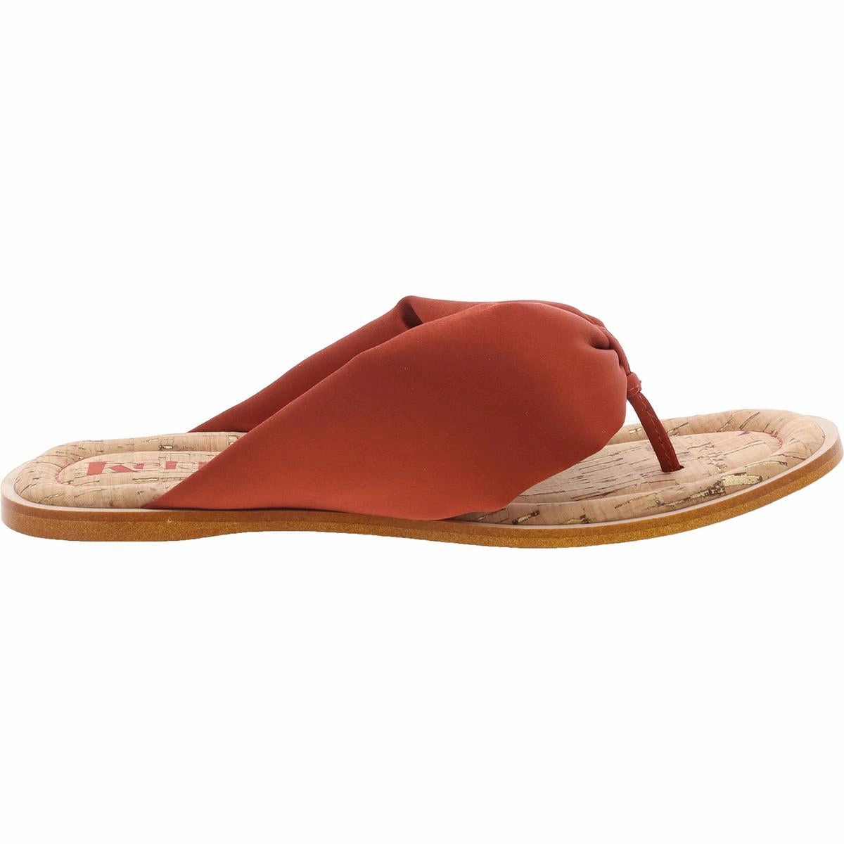 Poppy Womens Faux Leather Slip On Slide Sandals