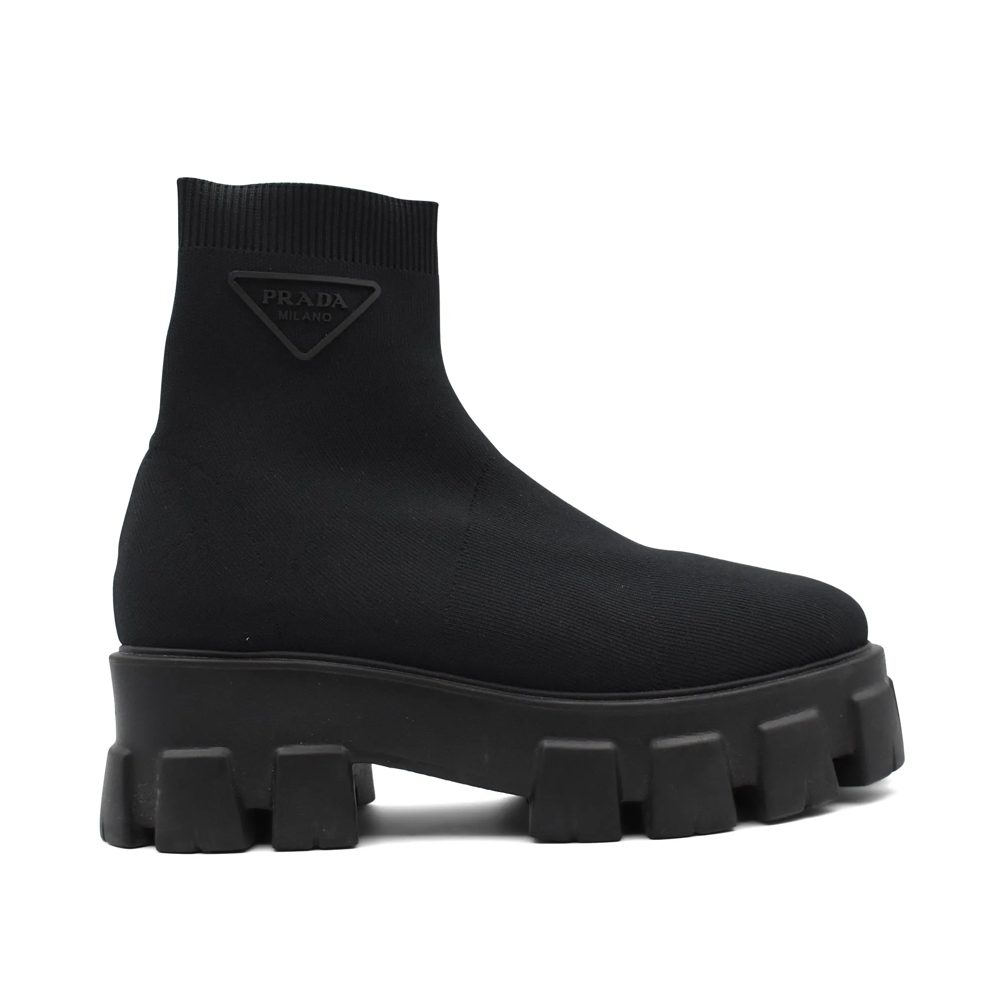 Prada 'Monolith' Sock Boot - Women's 37 Buy Womens Boots at outlet price
