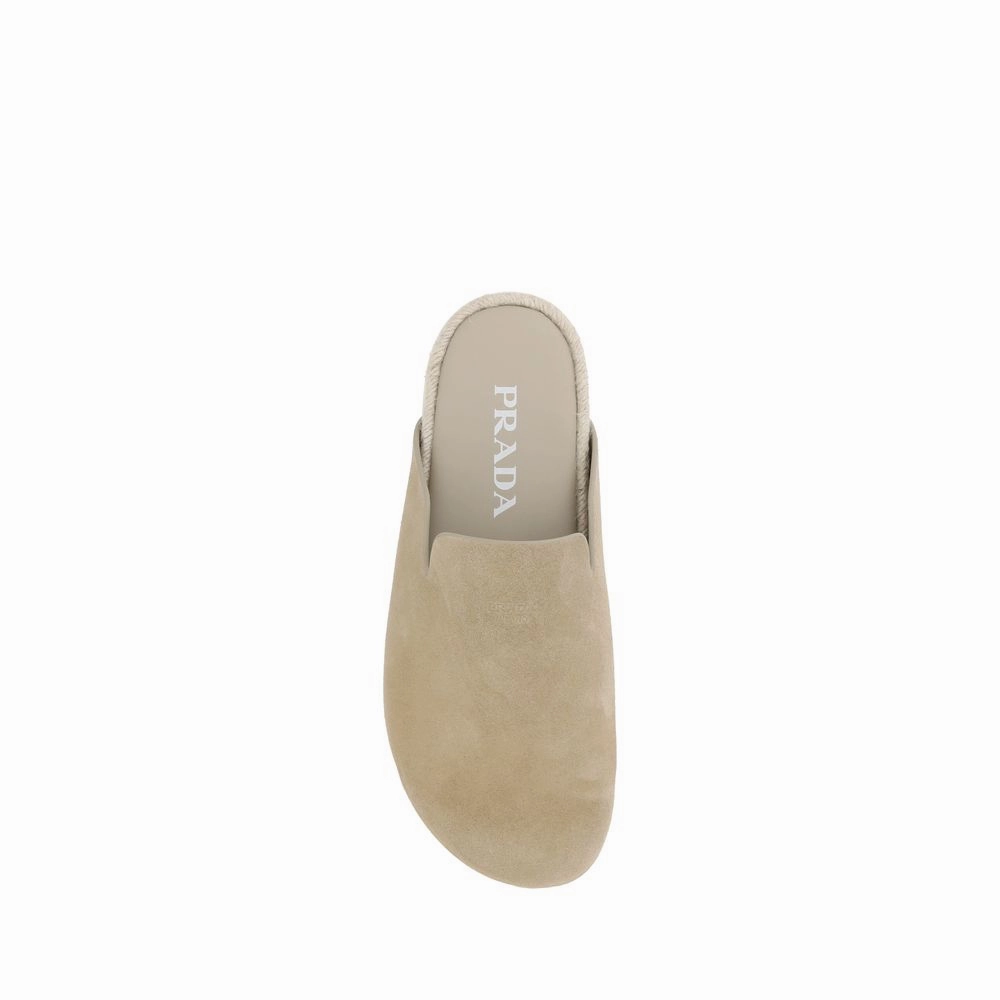 Prada Suede leather Men's Sabots