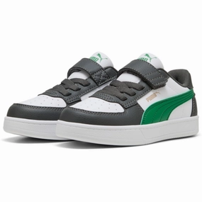 Puma Gray Caven 2.0 AC  PS Sneakers Kids Velcro Sneakers discount