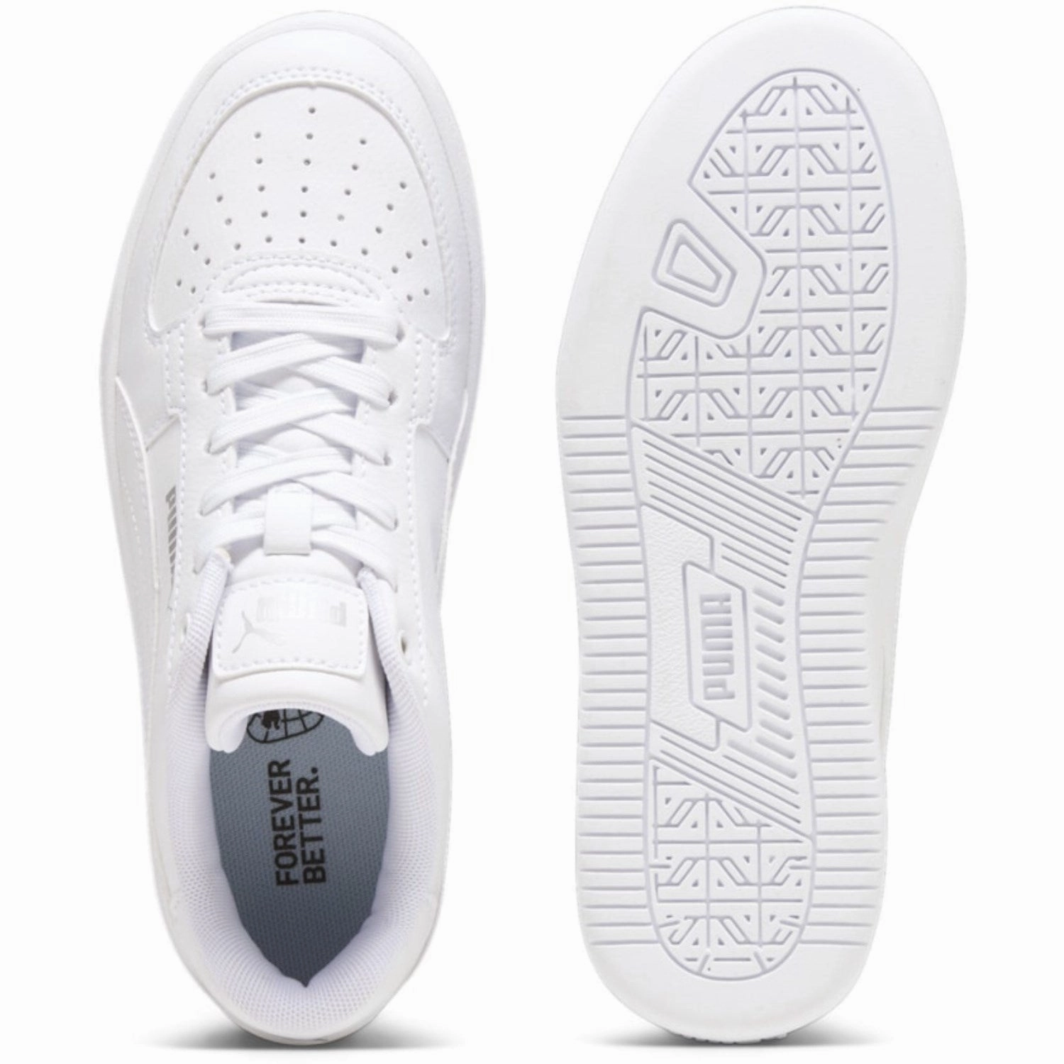 Puma White Caven 2.0 Jr Sneakers