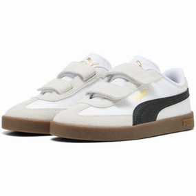 Puma White Club II Era V PS Sneakers Kids Velcro Sneakers discount