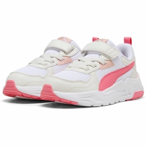 Puma White Trinity Lite AC  PS Sneakers Kids Velcro Sneakers discount