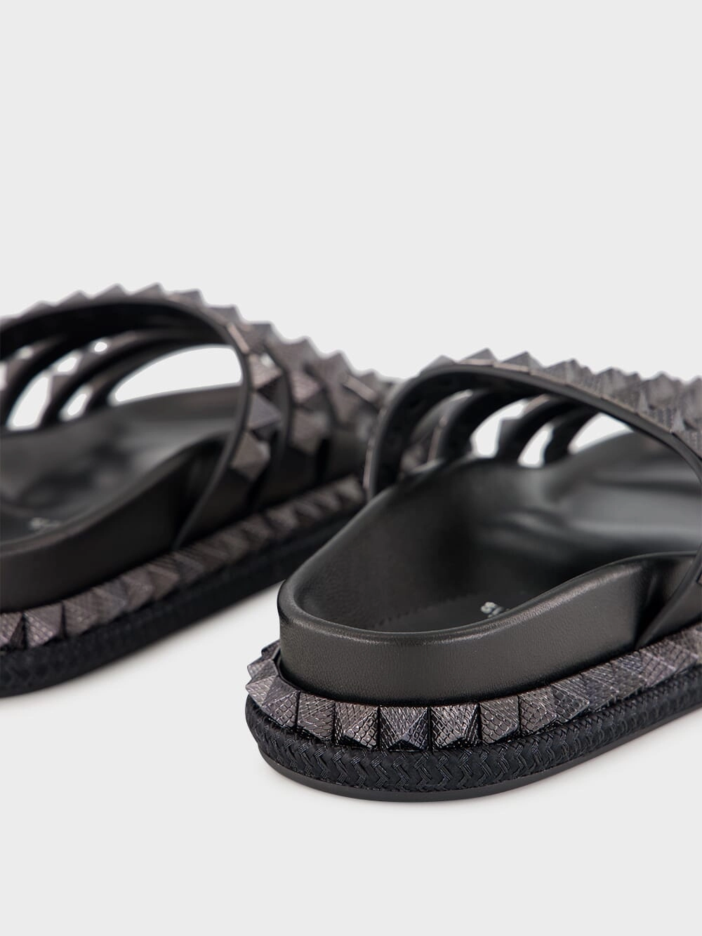 Pyra Hallulila Black Waxed Calf Leather Rope Mules