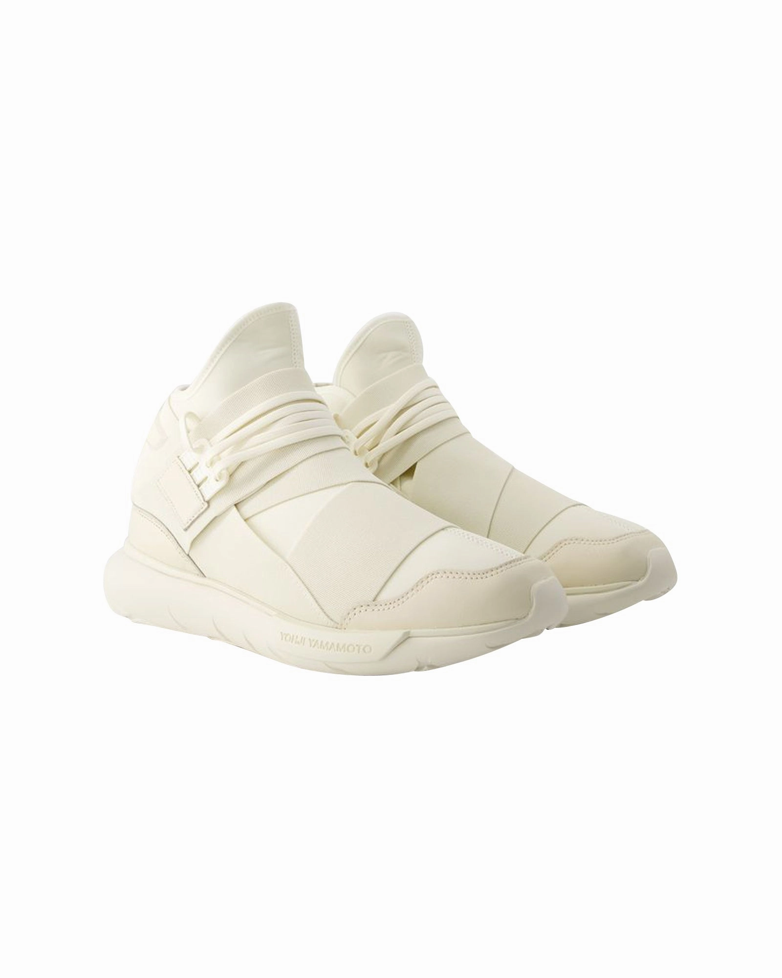 Qasa Sneakers - Y-3 - Leather - Beige/Blanc
