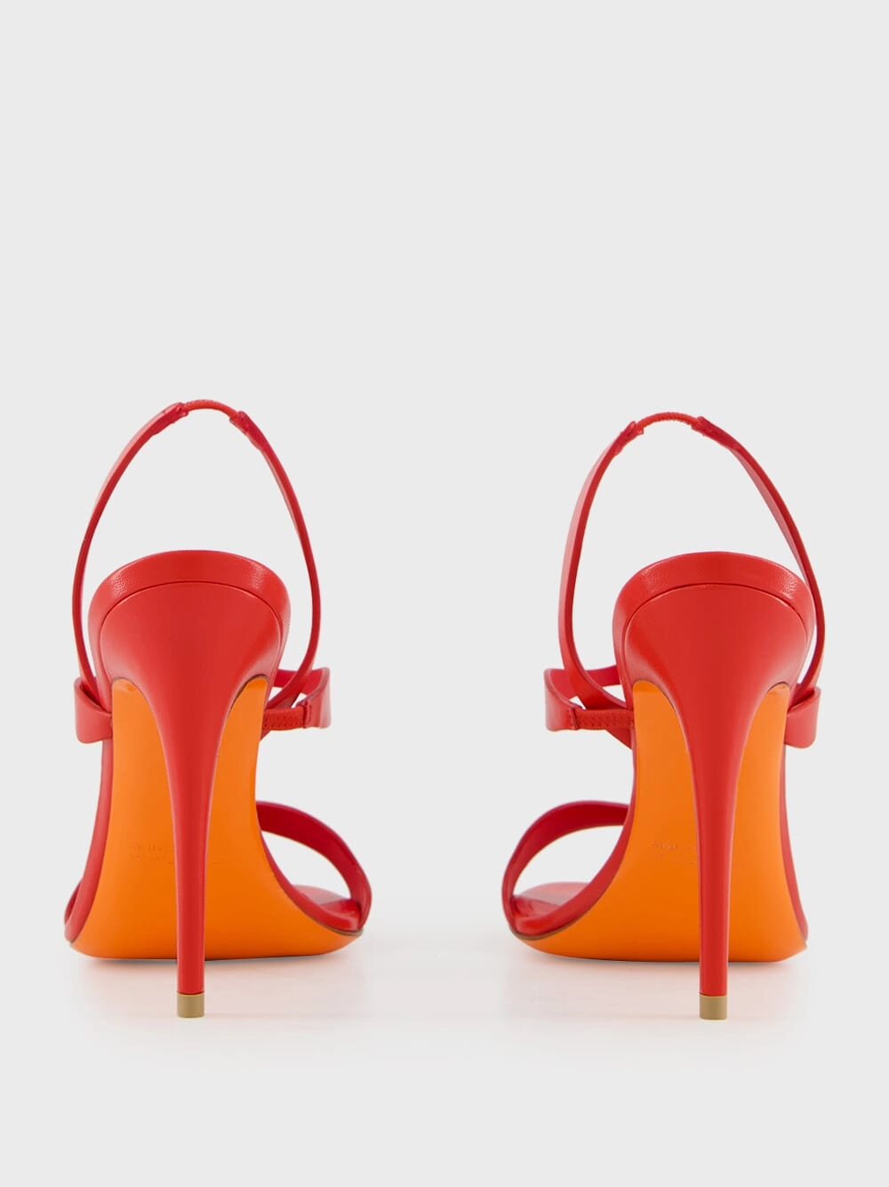 Red Leather High-Heel Sandals