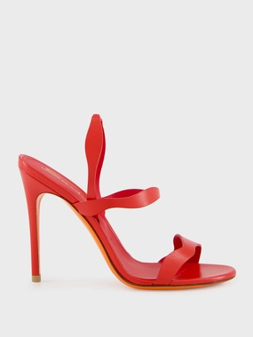 Red Leather High-Heel Sandals Womens Sandals mega clearance