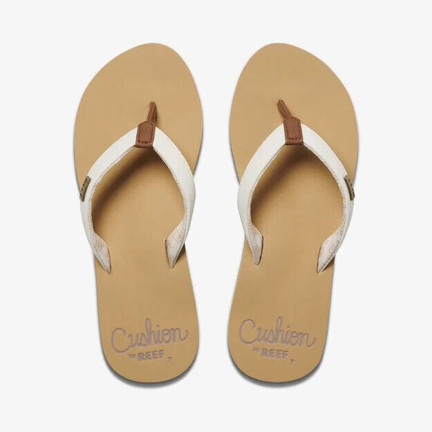 Reef Cushion RF0A3YOW.CLD Slippers Womens US 9 Sand Cloud Slip-On Comfort ERK453 (White,9)