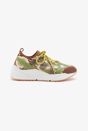 Reggae Sneaker In Green Trendy Womens Sneakers for sale