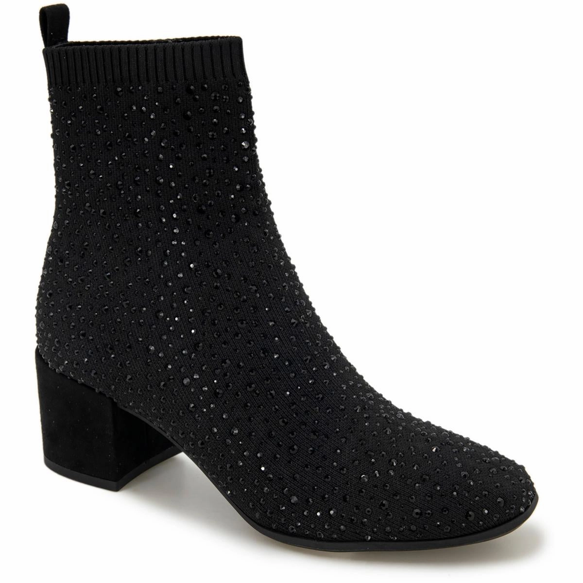 Rida Stretch Jewel Womens Rhinestone Ribbed Knit Ankle Boots Cheap Womens Boots for winter