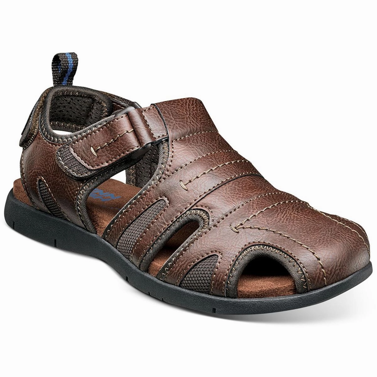 Rio Grande Mens Faux Leather Lightweight Fisherman Sandals Discount Mens Beach Sandals