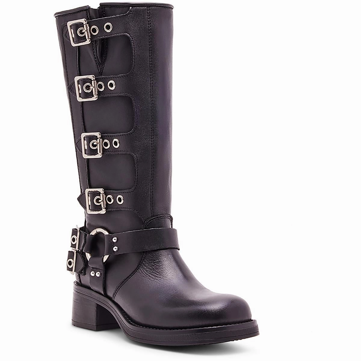 Rocky Womens Harness Leather Motorcycle Boots