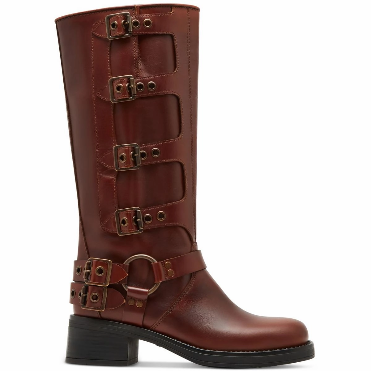 Rocky Womens Harness Leather Motorcycle Boots