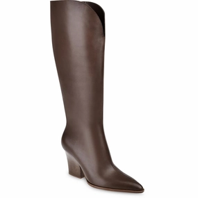 Rocky Womens Leather Solid Knee-High Boots Womens Casual Boots clearance