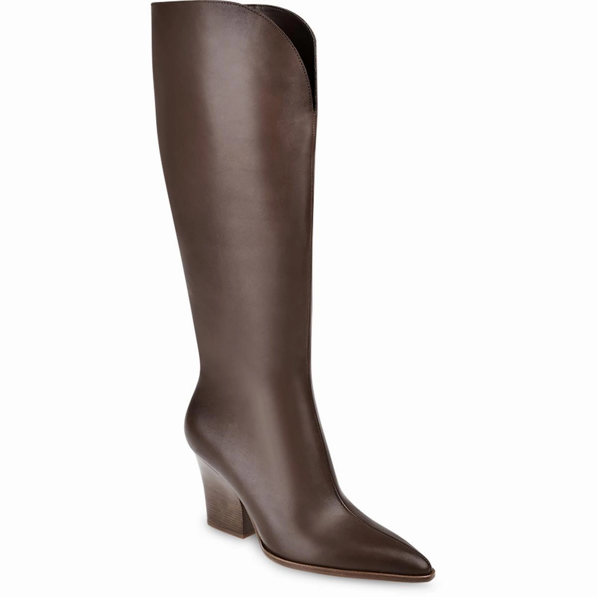 Rocky Womens Leather Solid Knee-High Boots