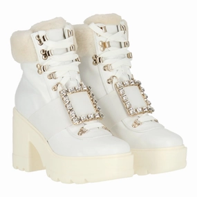 Roger Vivier Womens White/Grey Boot Promo on Womens Fashionable Boots
