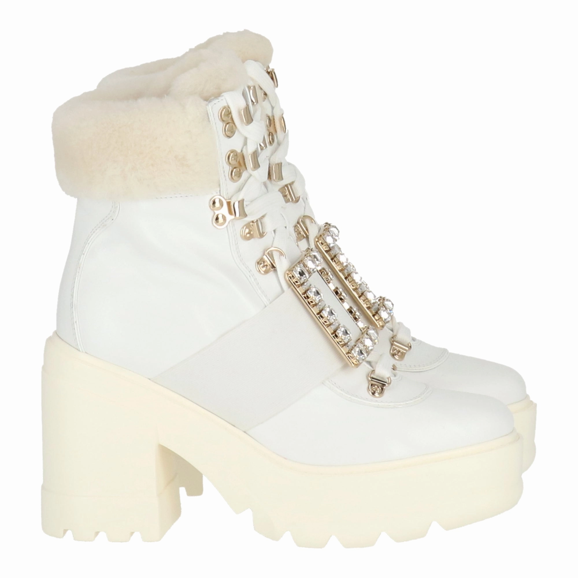 Roger Vivier Womens White/Grey Boot