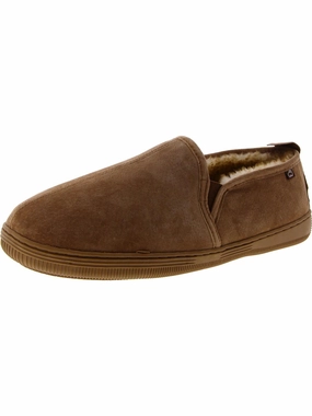 Romeo Mens Suede Fleece Lined Moccasin Slippers Mens Slippers clearance sale