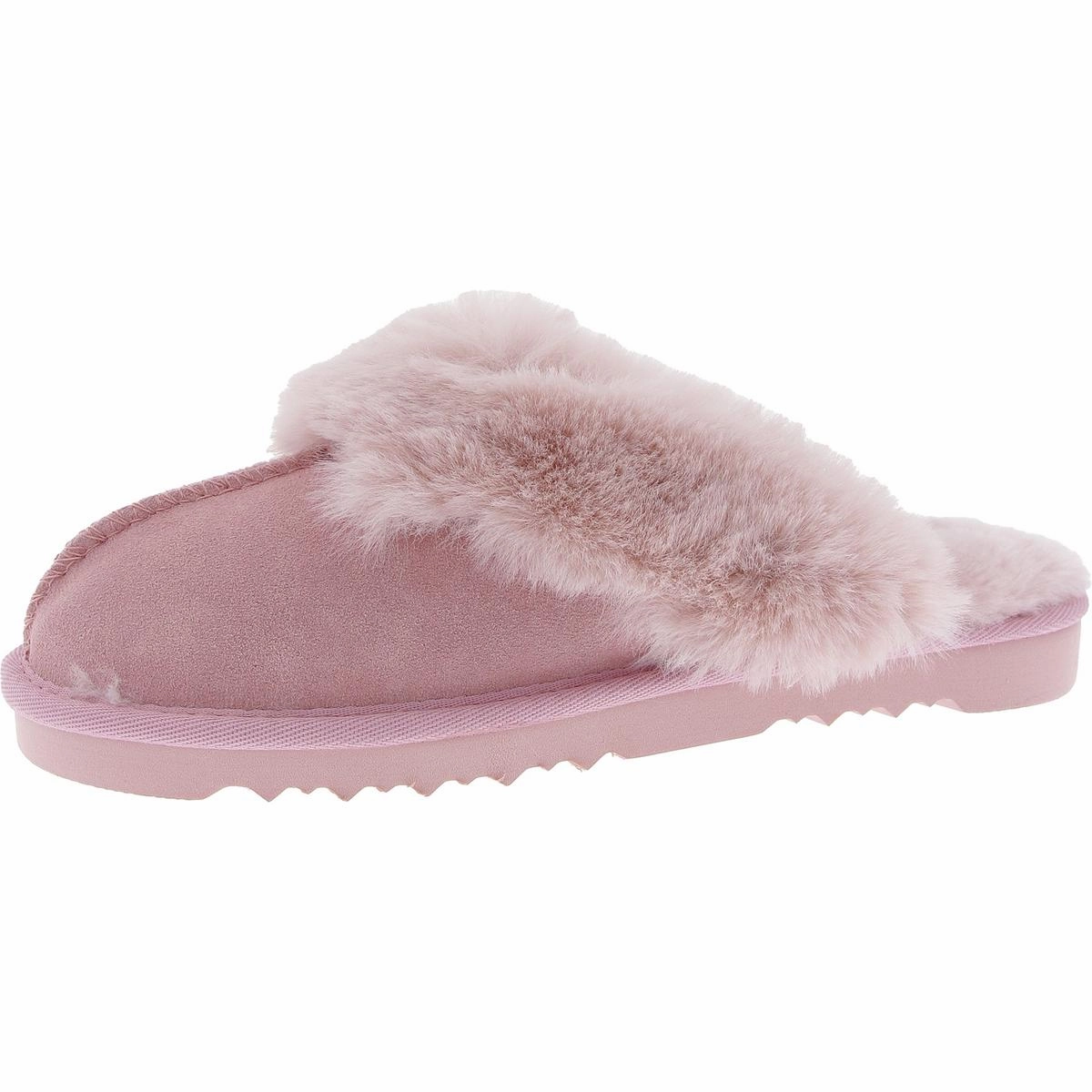 Rosiee Womens Suede Scuff Slippers
