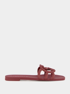 Rosso Ancora Red G Slide Sandals Womens Sandals mega clearance
