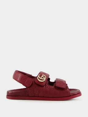 Rosso Ancora Red Sandals with Double G Womens Sandals mega clearance