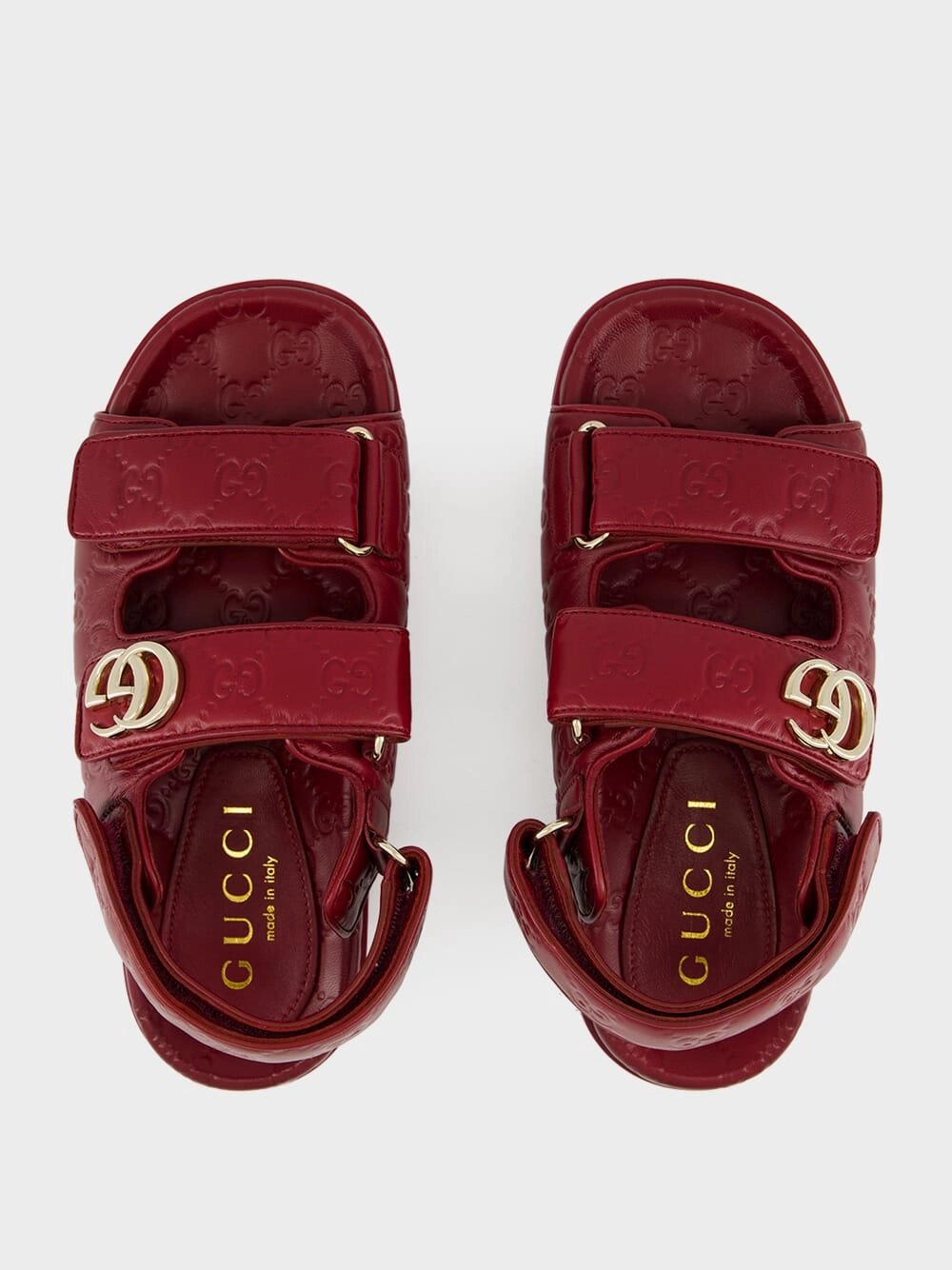 Rosso Ancora Red Sandals with Double G