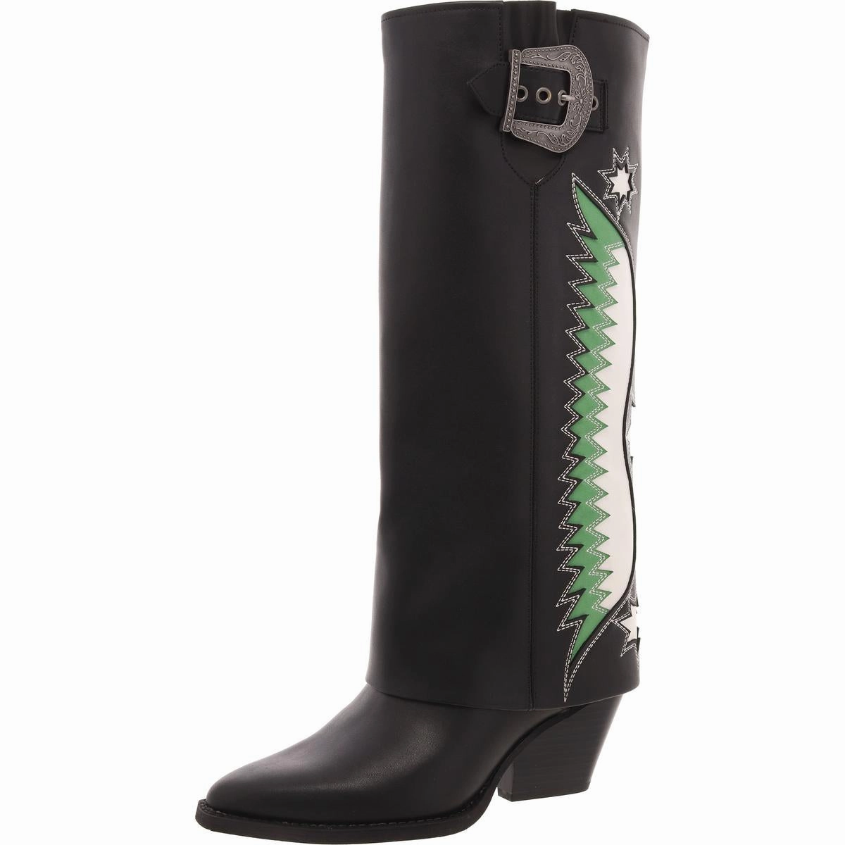 Rowena-Wings Womens Faux Leather Knee-High Cowboy, Western Boots