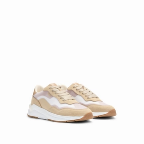 Running-inspired trainers with suede and mesh Trendy Womens Sneakers for sale