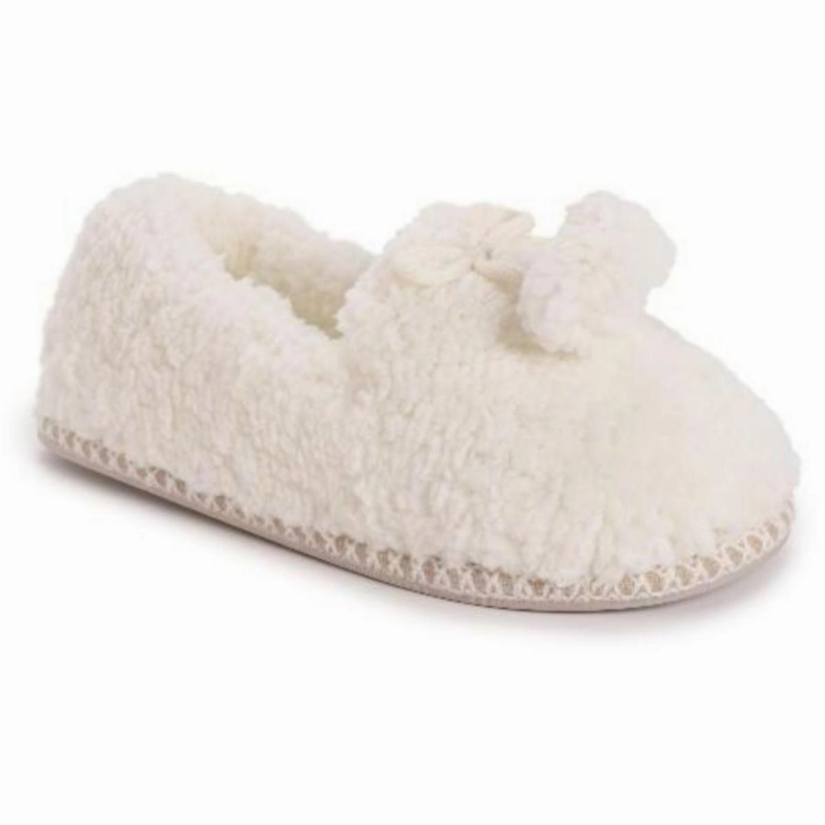 Rylee Mae Womens Bow Faux Fur Slide Slippers Cozy Womens Slippers discount