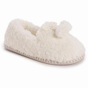 Rylee Mae Womens Bow Faux Fur Slide Slippers Cozy Womens Slippers discount