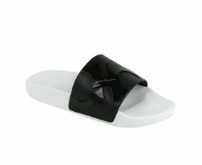 Salvatore Ferragamo Men's Dante Rubber Slide Sandal Mens Sandals outlet deals
