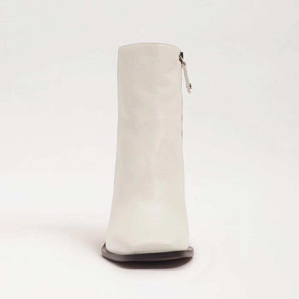 Sam Edelman Winnie Bootie Women's Size US 6.5 Ivory Leather Heeled Boots KHD722