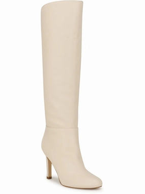 Sancha Womens Leather Wide Calf Knee-High Boots Womens Dress Boots for less
